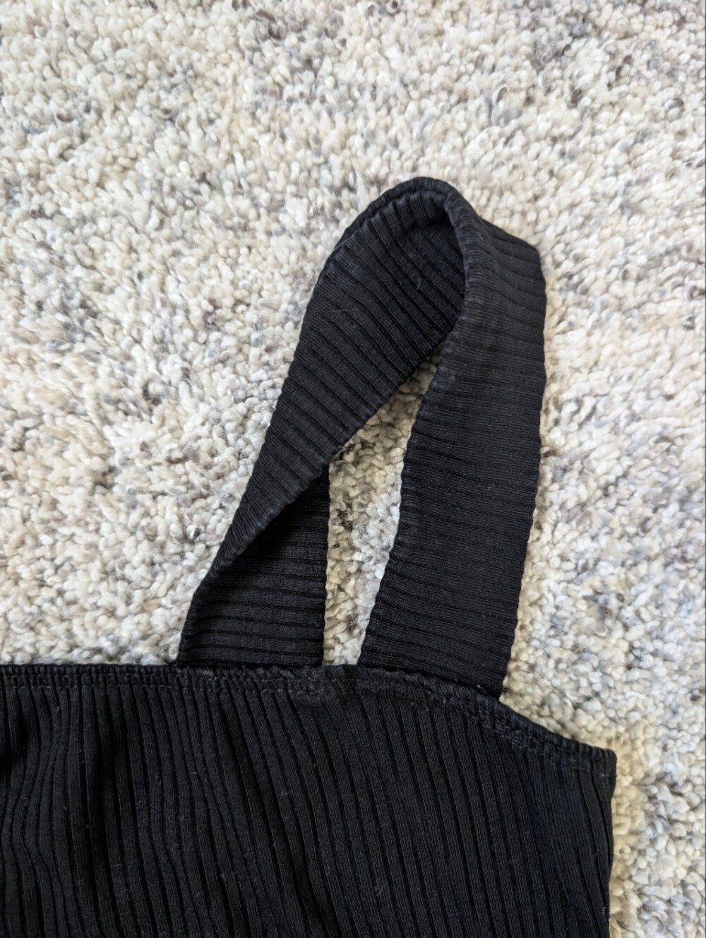 Reformation Black Ribbed Square Neck Tank - Picture 7 of 8